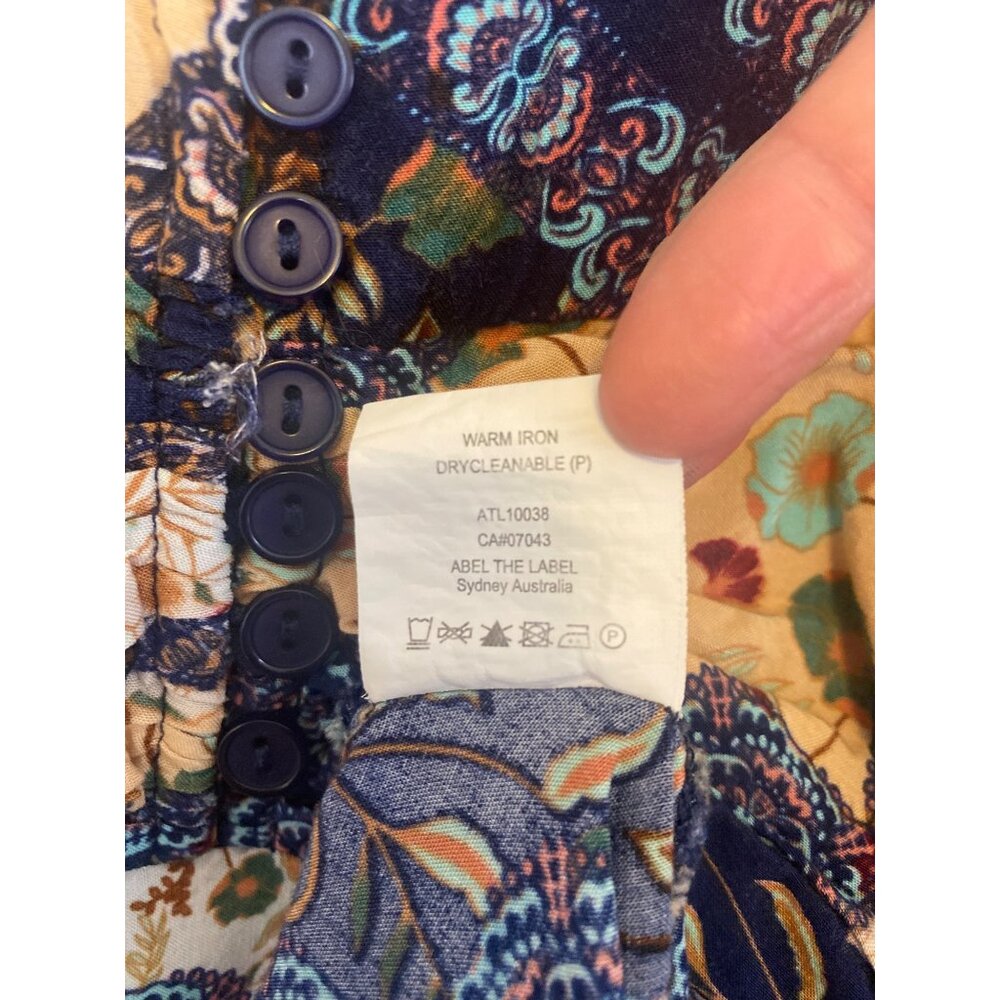 Abel The Label Boho Floral Maxi Dress With Flutter Sleeves & V-Neckline - Picture 7 of 7